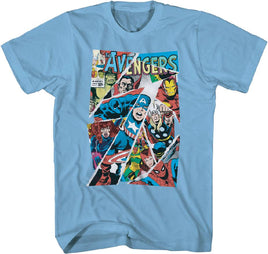 Avengers Classic Cover Art Collage T-Shirt