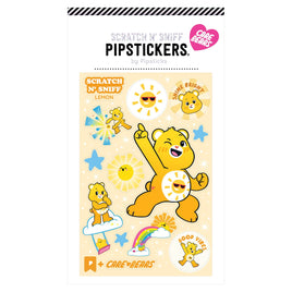 Pipstickers Care Bears: Unlock the Magic Scratch N' Sniff Lemon Funshine Bear Sticker Pack