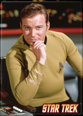 Star Trek Captain Kirk in Captain's Chair Magnet