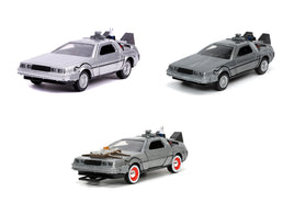 Jada Hollywood Rides Back to the Future 1:32 Scale DeLorean Time Machine