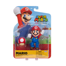 Jakks Pacific Super Mario Mario with Super Mushroom (Fists) Action Figure