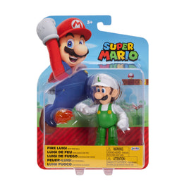 Jakks Pacific Super Mario Fire Luigi with Fire Ball Action Figure