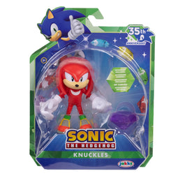 Jakks Pacific Sonic the Hedgehog 35th Anniversary Classic Knuckles with Purple Chaos Emerald Action Figure