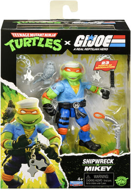 Playmates Teenage Mutant Ninja Turtles x GI Joe Shipwreck Mikey Action Figure