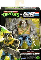 
              Playmates Teenage Mutant Ninja Turtles x GI Joe Buzzer Rocksteady Action Figure
            