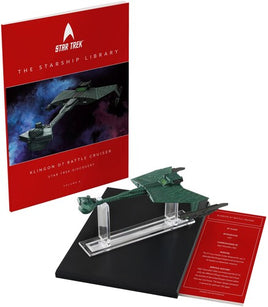 Master Replicas Star Trek: The Starship Library Vol. 8 Klingon D-7 Battle Cruiser (Discovery) Book & Die-Cast Ship Set
