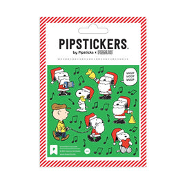 Pipstickers Peanuts Santa Snoopy Caroling Sticker Pack