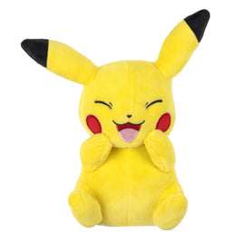 Jazwares Pokemon Pikachu (Eyes Closed, Paws on Cheeks) 8" Plush