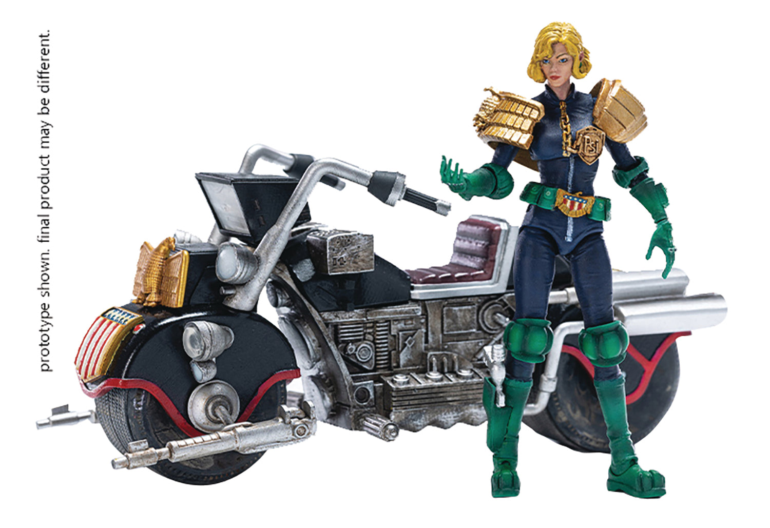 Hiya Toys Judge Dredd Judge Anderson & Lawmaster MK II 1/18 Scale