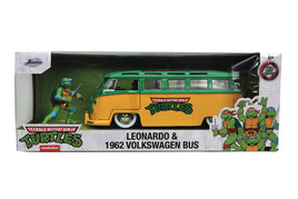 Jada Hollywood Rides Teenage Mutant Ninja Turtles 1:24 Scale Leonardo & 1962 Volkswagen Bus