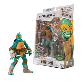 Loyal Subjects BST AXN Teenage Mutant Ninja Turtles IDW Comics Michelangelo Battle Ready Edition SDCC 2023 Action Figure