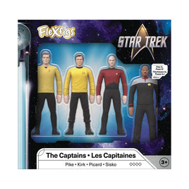 Flexfigs Star Trek The Captains Bendable Figure 4 Pack