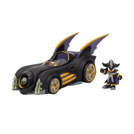 Jakks Pacific DC x Sonic the Hedgehog Batmobile Vehicle & Shadow as Batman 2.5" Scale Action Figure