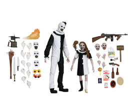 NECA Terrifier 2 Art the Clown & Little Pale Girl Ultimate Action Figure 2 Pack