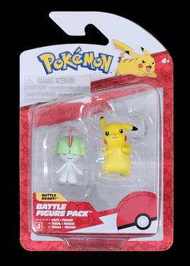 Jazwares Pokemon Battle Figure Ralts & Pikachu Figurine 2-Pack