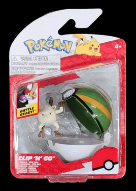 Jazwares Pokemon Clip 'N' Go Mankey & Nest Ball Figurine