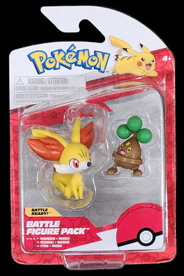 Jazwares Pokemon Battle Figure Fennekin & Bonsly Figurine 2-Pack
