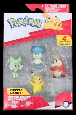 Jazwares Pokemon Battle Ready Battle Figure Paldea Starters Figurine 4-Pack