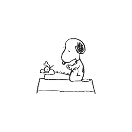 Tattly Peanuts Snoopy Writer Temporary Tattoos