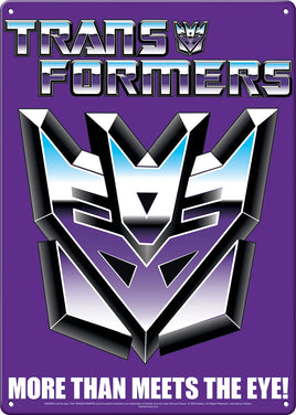 Transformers Decepticon Logo Metal Sign