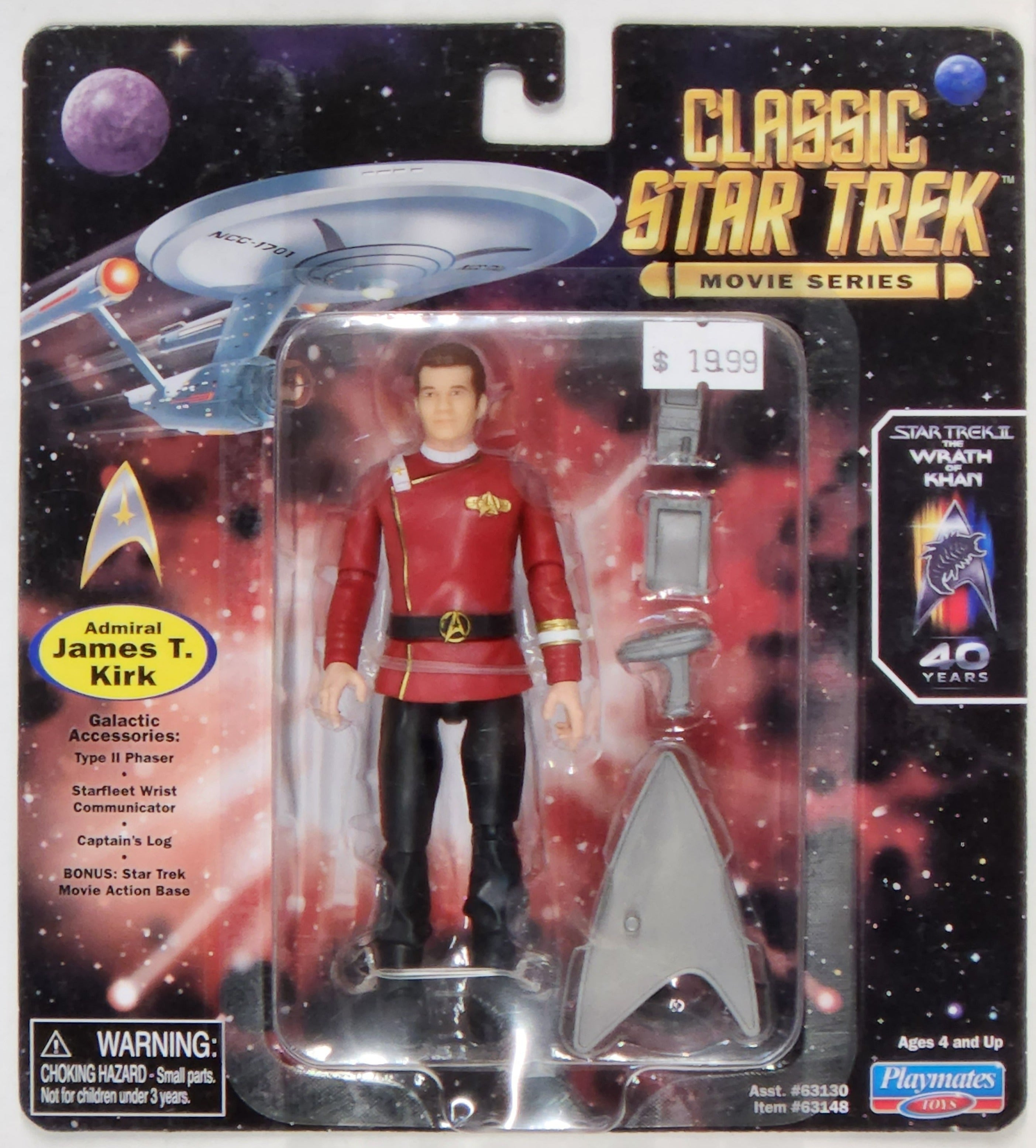 Playmates Classic Star Trek Movie Series Wrath of Khan Admiral