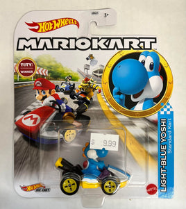 Hot Wheels Mario Kart Light-Blue Yoshi (Standard Kart)