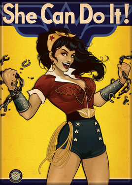 DC Bombshells Wonder Woman She Can Do It! Magnet