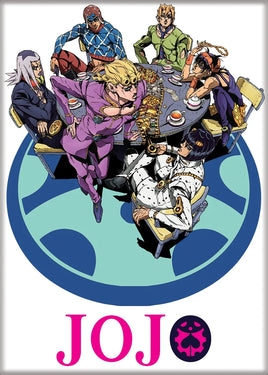 Jojo's Bizarre Adventure: Golden Wind Group Shot on White Magnet