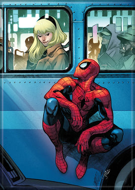 Spider-Man & Gwen Stacy Bus Magnet