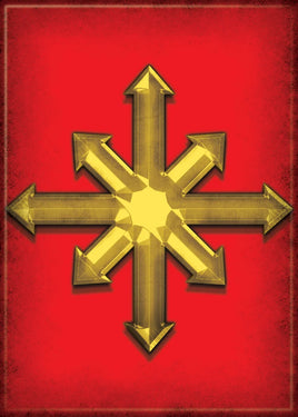 Warhammer 40,000 Chaos Star Emblem (Gold) Magnet