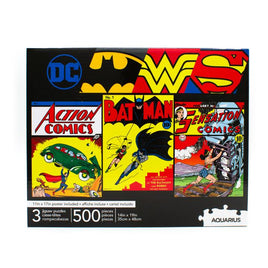 DC Comics Famous Covers Set of 3 500 pc Jigsaw Puzzles