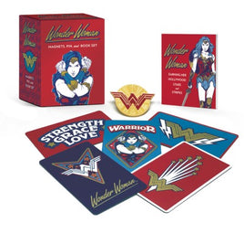 Wonder Woman Mini Magnets, Pin, & Book Set