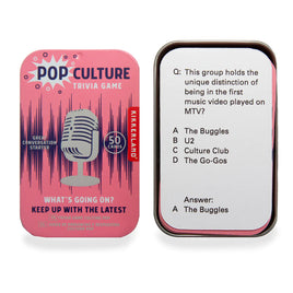Pop Culture Trivia Game Cards Tin