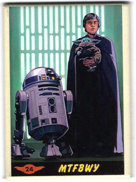 Star Wars The Mandalorian MTFBWY Trading Card Art Style Magnet