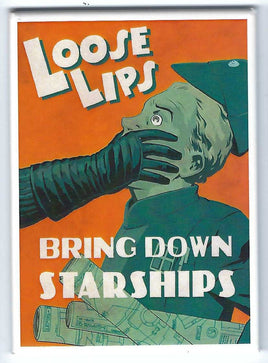 Star Wars Imperial Propaganda "Loose Lips Bring Down Starships" Magnet